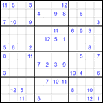 Судоку 12х12 #67 очень трудный