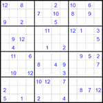Судоку 12х12 #70 очень трудный
