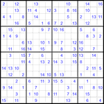 Судоку 16х16 #61 средний