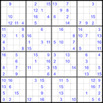 Судоку 16х16 #62 средний