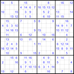 Судоку 16х16 #63 средний Судоку 16х16 #63 средний