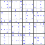 Судоку 16х16 #61 трудный