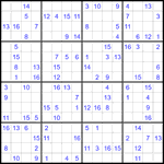 Судоку 16х16 #62 трудный
