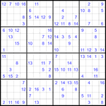 Судоку 16х16 #62 очень трудный