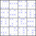 Судоку 16х16 #64 очень трудный Судоку 16х16 #64 очень трудный