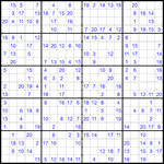 Судоку 20х20 #39 средний