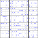Судоку 20х20 #31 трудный