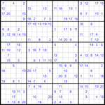 Судоку 20х20 #33 трудный