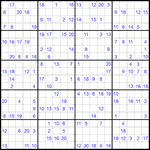 Судоку 20х20 #40 трудный