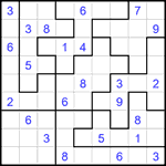 Судоку-пазл 9х9 #342 средний