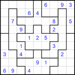 Судоку-пазл 9х9 #348 средний