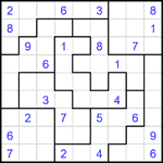 Судоку-пазл 9х9 #349 средний