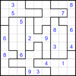 Судоку-пазл 9х9 #343 трудный