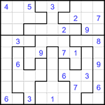 Судоку-пазл 9х9 #344 трудный