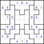 Судоку-пазл 9х9 #345 трудный