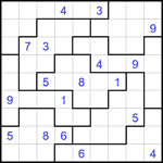 Судоку-пазл 9х9 #346 трудный