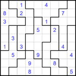 Судоку-пазл 9х9 #348 трудный