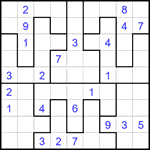 Судоку-пазл 9х9 #350 трудный