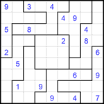 Судоку-пазл 9х9 #341 очень трудный