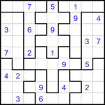 Судоку-пазл 9х9 #342 очень трудный