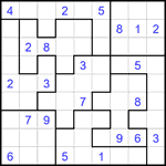 Судоку-пазл 9х9 #343 очень трудный