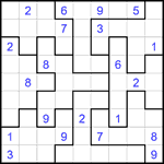 Судоку-пазл 9х9 #345 очень трудный
