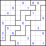 Судоку-пазл 9х9 #347 очень трудный