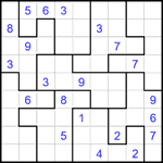 Судоку-пазл 9х9 #348 очень трудный
