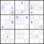 Судоку “Чет-нечет” 9х9 #287 трудный