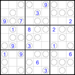 Судоку “Чет-нечет” 9х9 #288 трудный