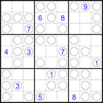 Судоку “Чет-нечет” 9х9 #284 очень трудный