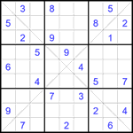 Судоку Х 9х9 #354 средний