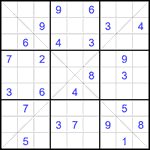 Судоку Х 9х9 #358 средний