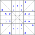 Судоку Х 9х9 #359 средний