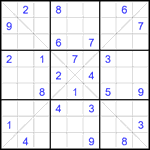 Судоку Х 9х9 #360 средний