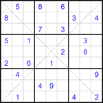 Судоку Х 9х9 #360 очень трудный