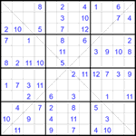 Судоку Х 12х12 #58 средний