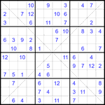 Судоку Х 12х12 #59 средний