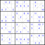 Судоку Х 12х12 #60 средний