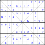 Судоку Х 12х12 #61 средний