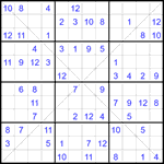 Судоку Х 12х12 #64 средний