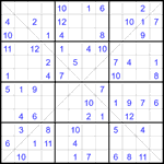 Судоку Х 12х12 #65 средний