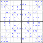 Судоку Х 16х16 #56 средний