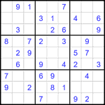 Судоку 9х9 #2032 легкий Судоку 9х9 #2032 легкий