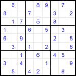 Судоку 9х9 #2039 легкий