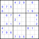 Судоку 9х9 #1962 средний Судоку 9х9 #1962 средний
