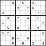 Судоку 9х9 #1963 средний Судоку 9х9 #1963 средний