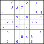 Судоку 9х9 #1980 средний Судоку 9х9 #1980 средний