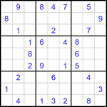 Судоку 9х9 #1984 средний Судоку 9х9 #1984 средний