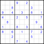 Судоку 9х9 #1987 средний Судоку 9х9 #1987 средний